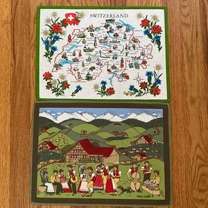 Vintage Pair of Swiss Made Placemats